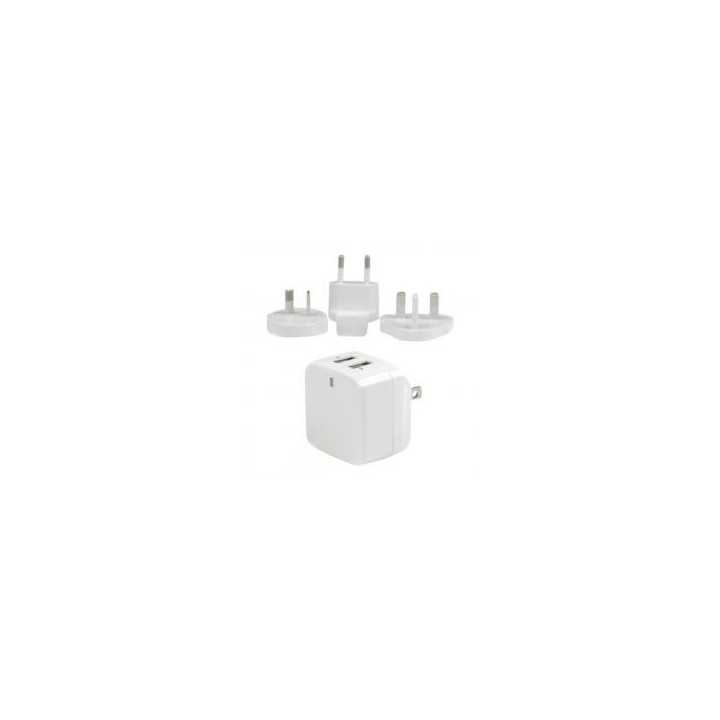startechcom cargador pared startech usb2pacwh 17w 2x usb tipo a blanco