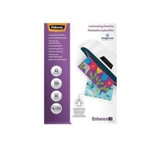 paq. 100 fundas plastif. fellowes 80mic a3 5306207