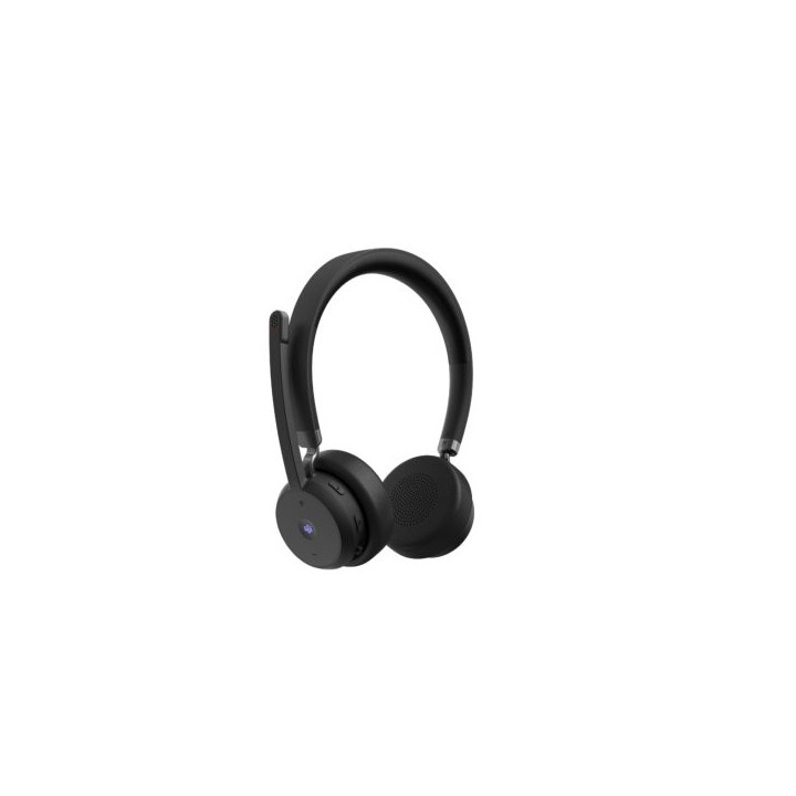 headset bluetooth lenovo wireless voip headset mic anc ms teams negro
