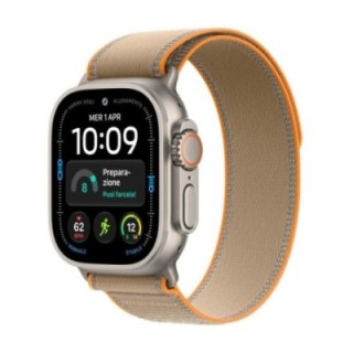 apple smartwatch apple watch u4 gps+cell 49mm natural titanium case with sand trail loop m   l