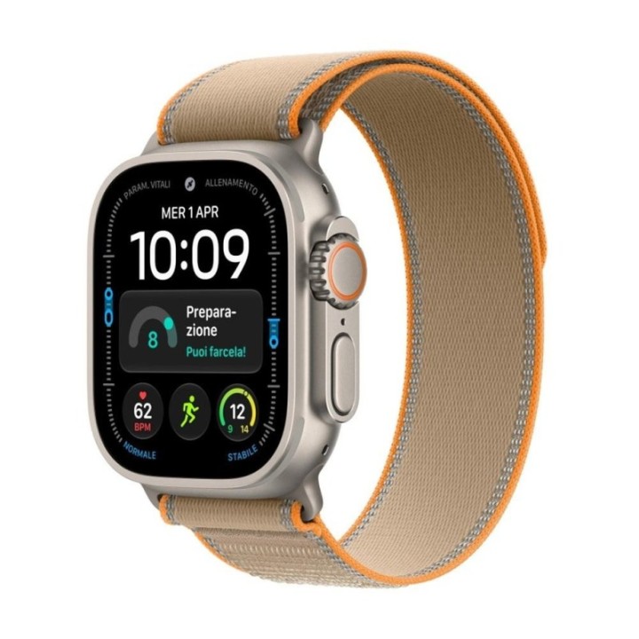 apple smartwatch apple watch u4 gps+cell 49mm natural titanium case with sand trail loop m   l