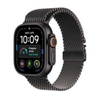 apple smartwatch apple watch u4 gps+cell 49mm black titanium milanese loop m