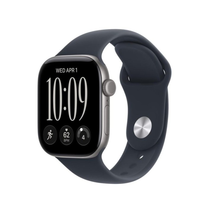 apple smartwatch apple watch s12 gps 42mm space grey aluminium case with navy blue sport band s   m