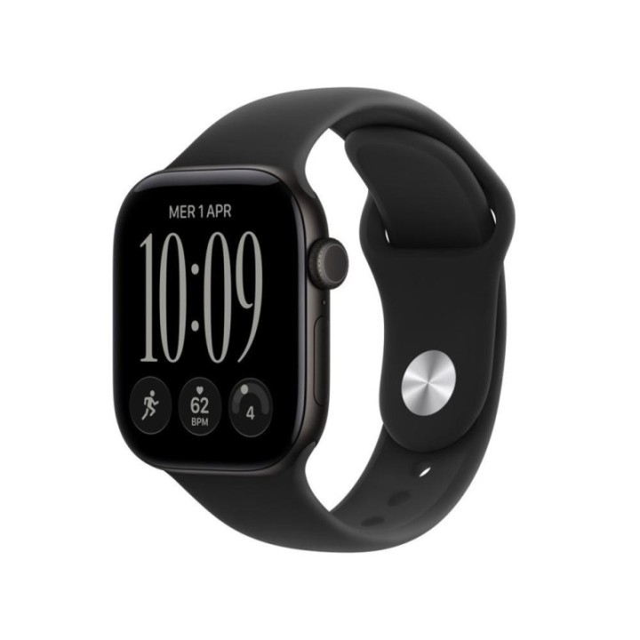 apple smartwatch apple watch s12  gps + cell 42mm black sport band    s   m