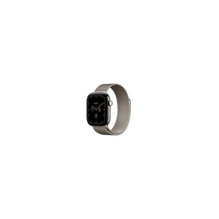 apple smartwatch apple watch s12 gps + cell 42mm natural titanium milanese loop