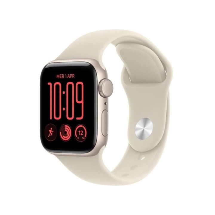 apple smartwatch apple watch se 3 gps 40mm starlight aluminium case with sand sport band m   l