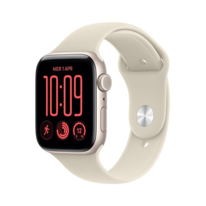apple smartwatch apple watch se 3 gps + cell 44mm starlight aluminium case with sand sport band m