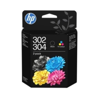 hp pack cartucho tinta hp 302   304 tricolor    negro