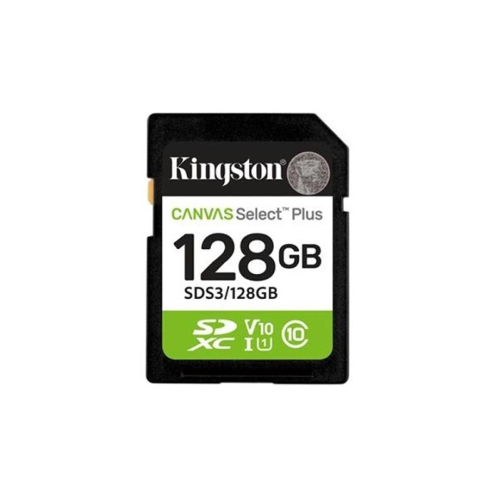 kingston tarjeta memoria sdxc 128gb kingston canvas select plus uhs   i clase 10