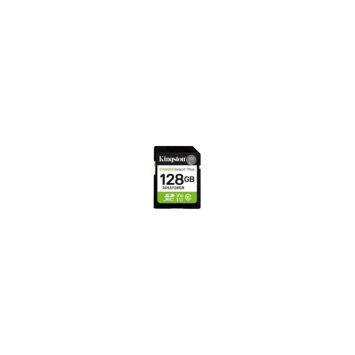 kingston tarjeta memoria sdxc 128gb kingston canvas select plus uhs   i clase 10