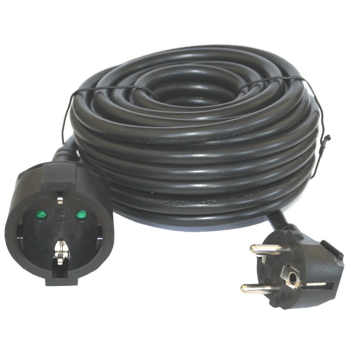 silver cable prolongador de corriente silver electrics 10m -  3x 1.5mm -  250v -  16a -  3.500w negr