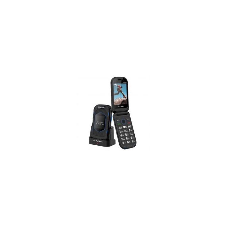 volfen telefono movil volfen ranger tipo concha azul base de carga