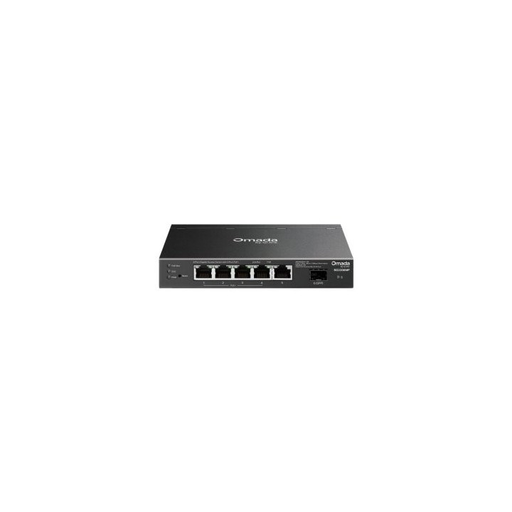 switch no gestionable tp link sg2206mp 6p 1x1gb 4x1gb poe+ 63w 1xsfp metalico negro