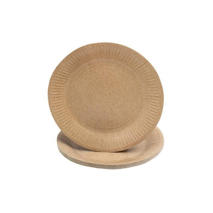 paq. 20 platos carton pronappe 23cm kraft