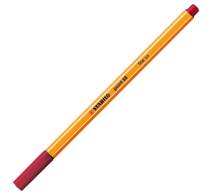 rotulador stabilo point 88 0.4mm roj carmin