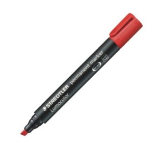 marcad. staedtler lumocolor p/bisel. rojo 350 2