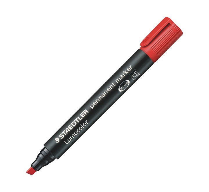 marcad. staedtler lumocolor p/bisel. rojo 350 2