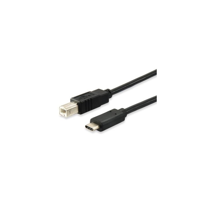cable usb c a usb b 2.0 1m equip 12888207  carga 3a  velocidad 480mb/s