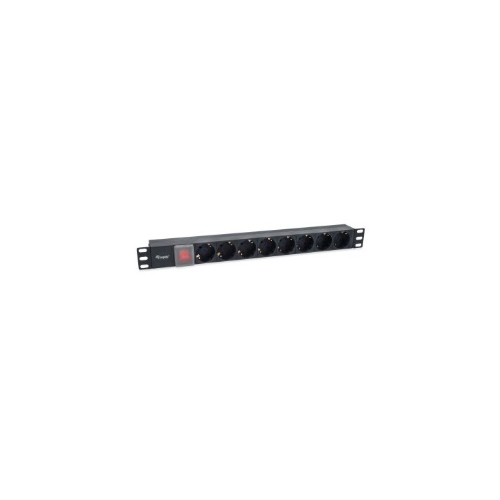 regleta alimentacion rack 19" 1u 8 tomas con interruptor cable iec 14 especial sai