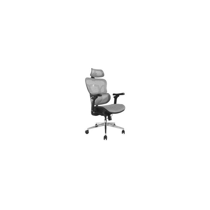 silla de oficina ergonomica equip 651050 premium color gris tapiceria malla 5 posiciones