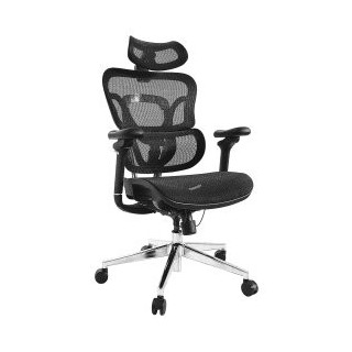 silla de oficina ergonomica equip 651051 premium color negro tapiceria malla 5 posiciones