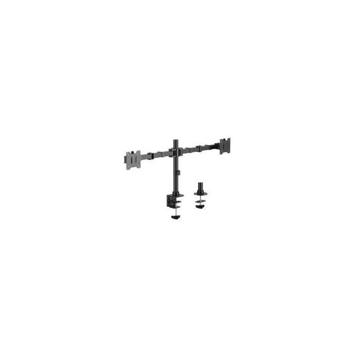 soporte de mesa equip 650177 para 2 pantallas 13" 35" de brazo inclinable y giratorio 360o max. vesa