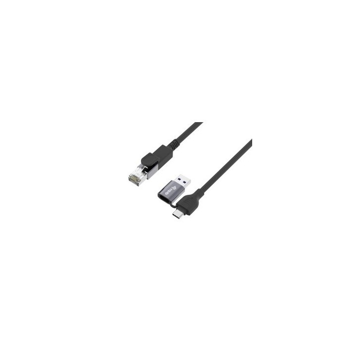 cable adaptador de red equip usb c + a a rj45 gigabit lan 3.0m negro