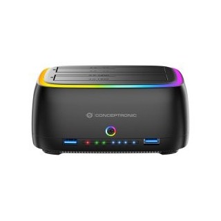 conceptronic docking conceptronic donn36b usb   c rgb doble bahia sata hdd ssd 2.5 pulgadas 3.5 pulg