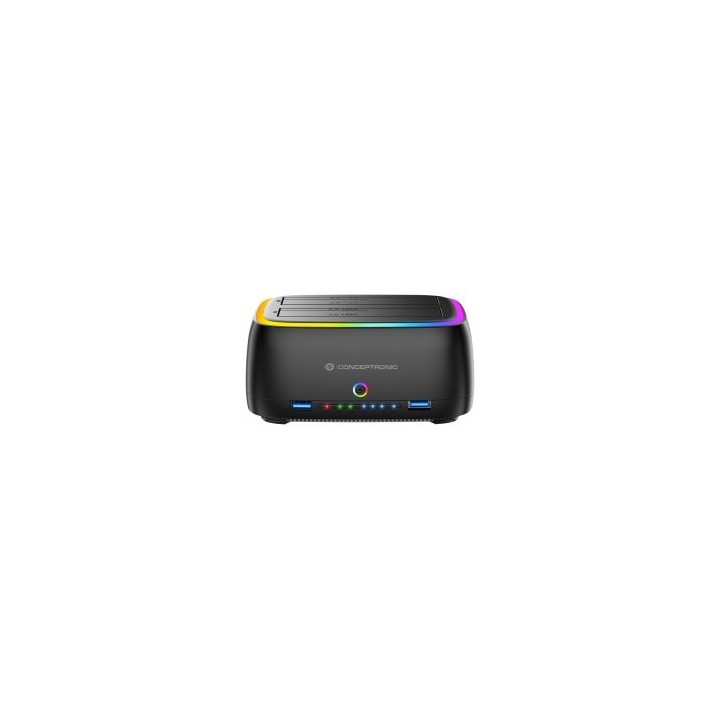 conceptronic docking conceptronic donn36b usb   c rgb doble bahia sata hdd ssd 2.5 pulgadas 3.5 pulg