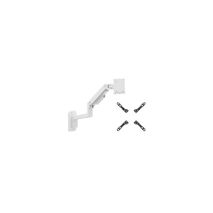 soporte de pared equip 650140 para 1 pantalla de 17" 49" blanco inclinable y giratorio 360o vesa