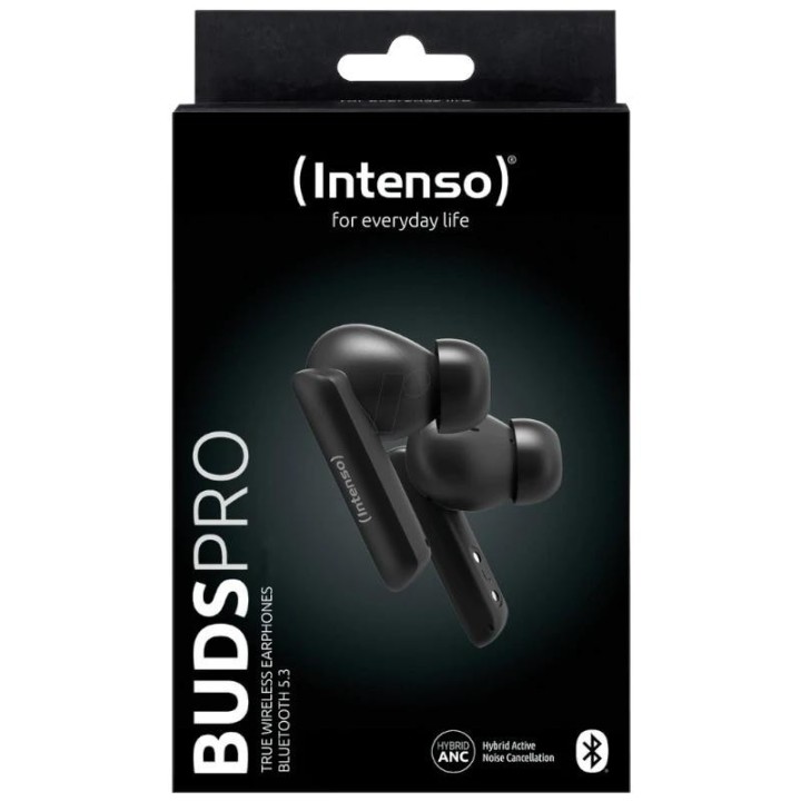 intenso  buds pro auriculares tws h anc+enc negro