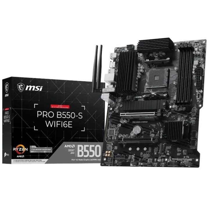 msi placa base pro b550 s wifi6e ddr4 am4