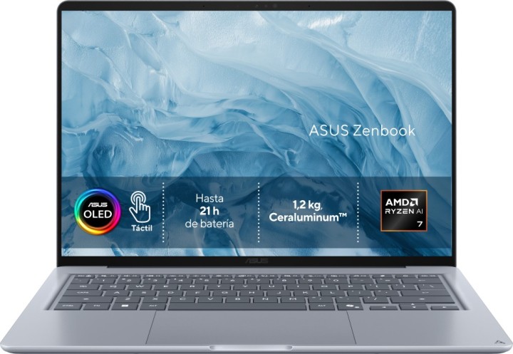 portatil asus zenbook 14 ux3480ka u2218w r7 345 ia 16gb 512gb 14"oled w11h blue noac