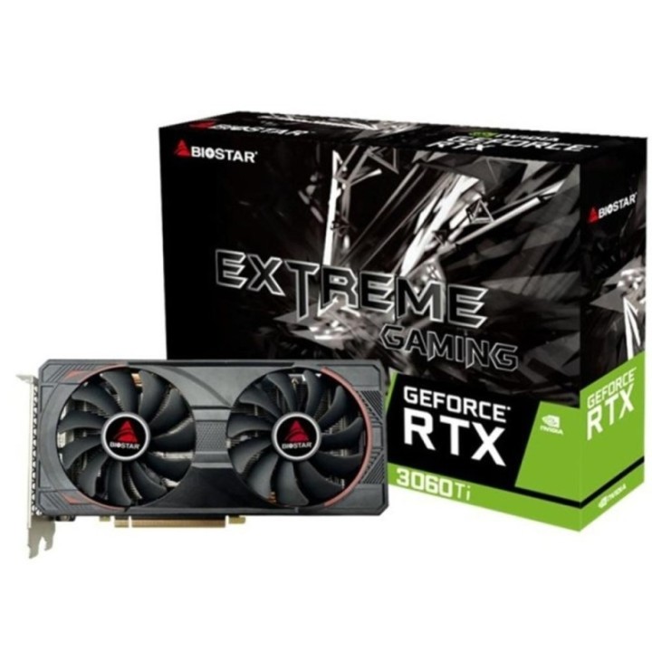 biostar tarjeta grafica biostar rtx 3060 ti 8gb gddr6    3x dp    1x hdmi pci express 4.0