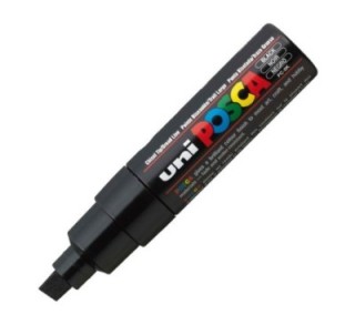 marcador uni ball posca pc8k 8.0mm negro