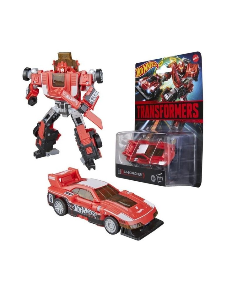hasbro figura hasbro transformers x hot wheels gt   scorcher