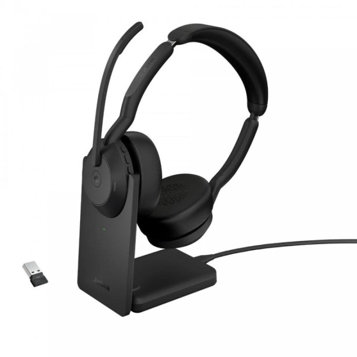jabra auriculares jabra evolve2 55 ms stereo inalambrico negro