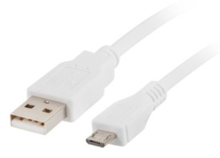 cable usb lanberg 2.0 macho/micro usb macho 1m blanco