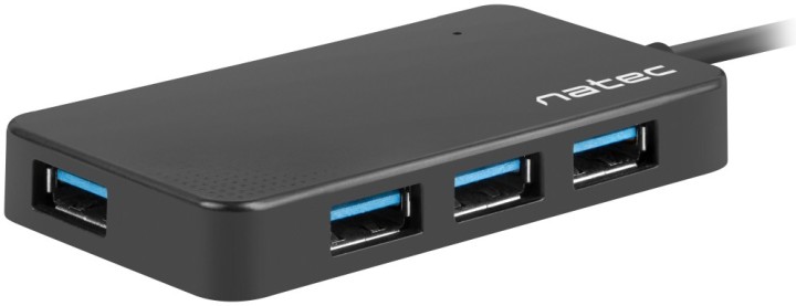 hub natec silkworm usb c 4 puertos usb 3.0 negro