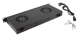 panel ventilacion lanberg lcd 2 ventiladores termostato 230v 1u rack 19 negro