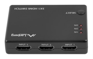 switch video lanberg 3 x hdmi + micro usb negro control remoto