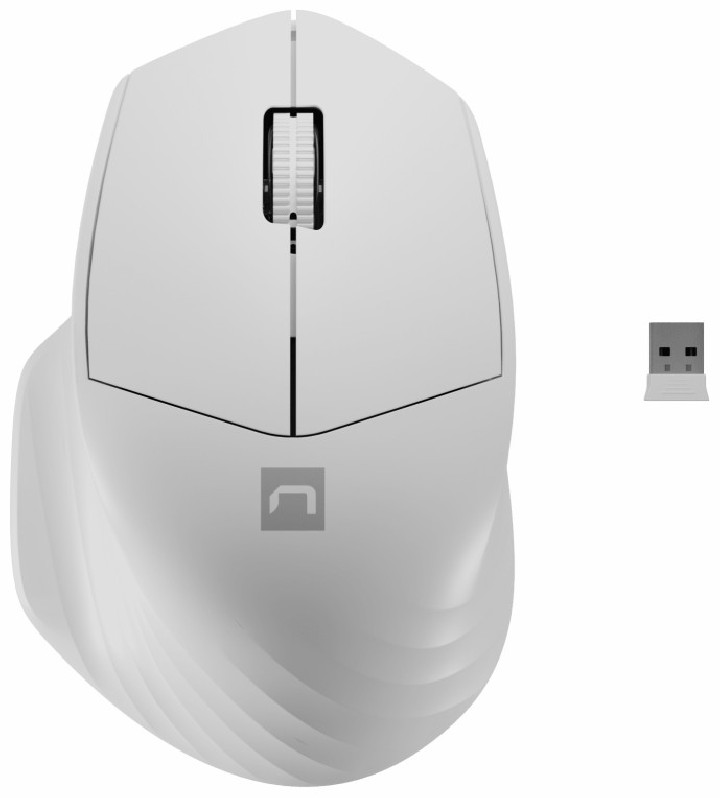 raton natec siskin 2 1600 dpi blanco bluetooth pilas