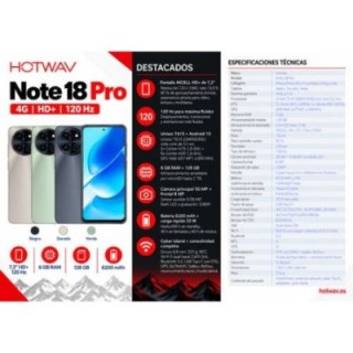 smartphone hotwav note 18 pro 6gb ram 128gb rom desert gold