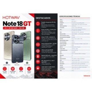 smartphone hotwav note 18 gt 8gb ram 256gb rom forest green