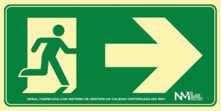 placa senal a2000 salida emerg. derecha pp ver