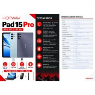 tablet hotwav pad 15 pro 4gb ram 128gb rom twilight purple