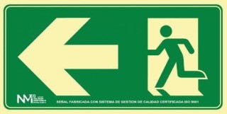 placa senal a2000 salida emerg. izquierda pp ver