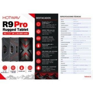 tablet hotwav rugged tab r9 pro 6gb ram 256gb rom black