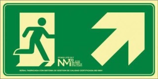 placa evacuar escalera arriba dcha a2000 pp