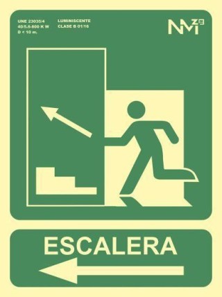 placa salida emerg. escal sube izda a2000 pp